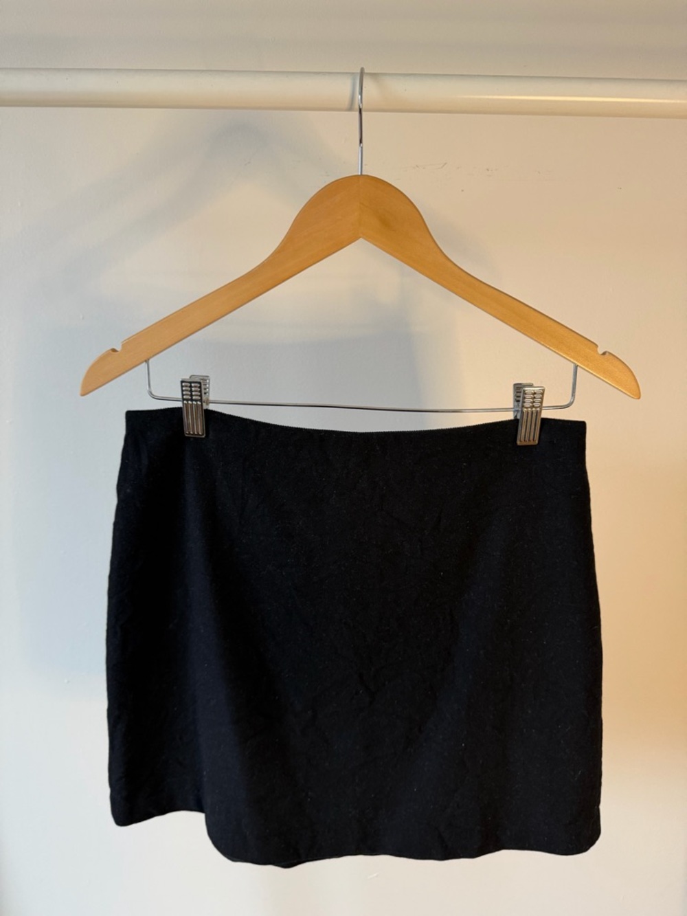 Aritzia Wilfred Black Wool Mini Skirt